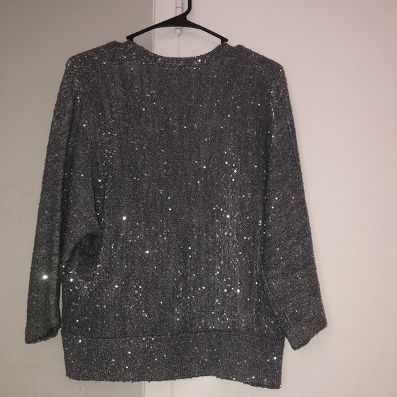 Express sequin cardigan sweater - Picture 2 of 3